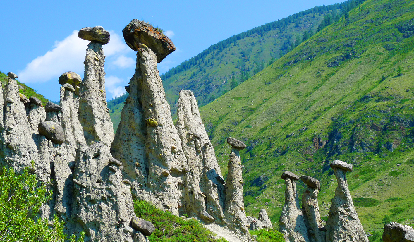 «Каменные грибы» - уникальные скалы