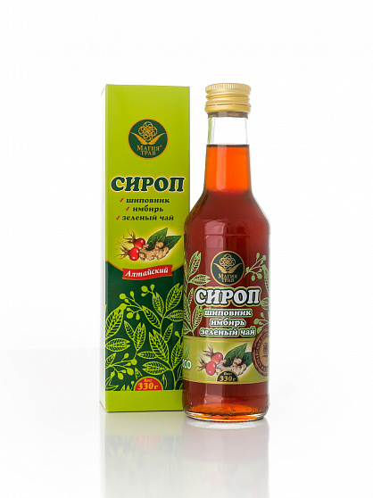 Сироп «Шиповник имбирь зеленый чай», 330 г