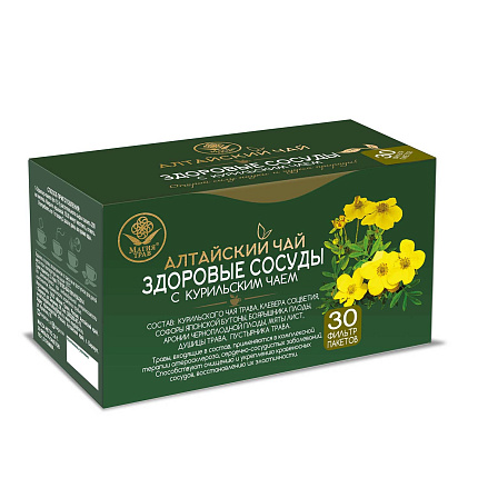 "Алтайский чай" здоровые сосуды с курильским чаем, ф/п, 1,5 г, 30 шт.
