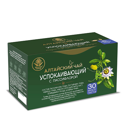 "Алтайский чай" успокаивающий с пассифлорой, ф/п, 1,5 г, 30 шт.